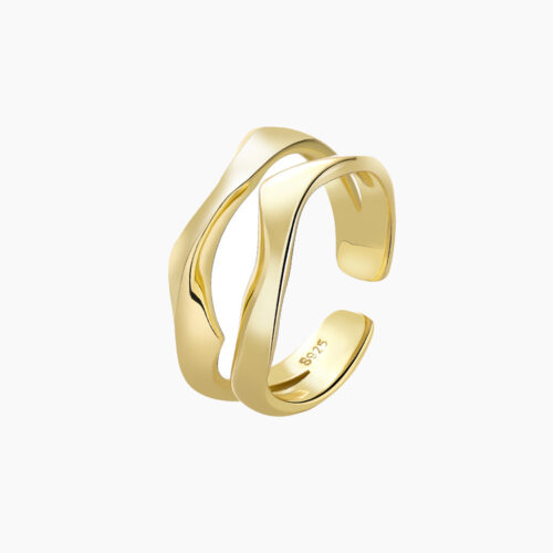 Double Layer Irregular Gold Ring
