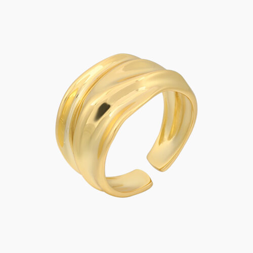 Irregular Concave Convex Gold Ring